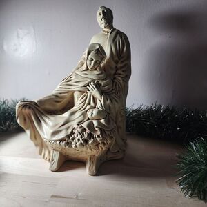 1974 Christmas Joseph Mary Jesus Figurine Nativity‎ Holy Family - Atlantic mold